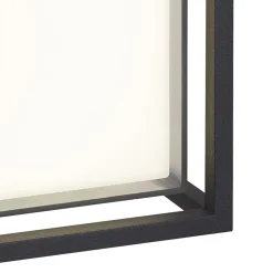 Vierkante LED wandlamp buiten IP65 antraciet><noscript><img width=