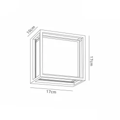 Vierkante LED wandlamp buiten IP65 antraciet><noscript><img width=