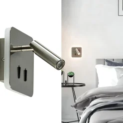 Vierkante LED wandlamp met verstelbare spot><noscript><img width=