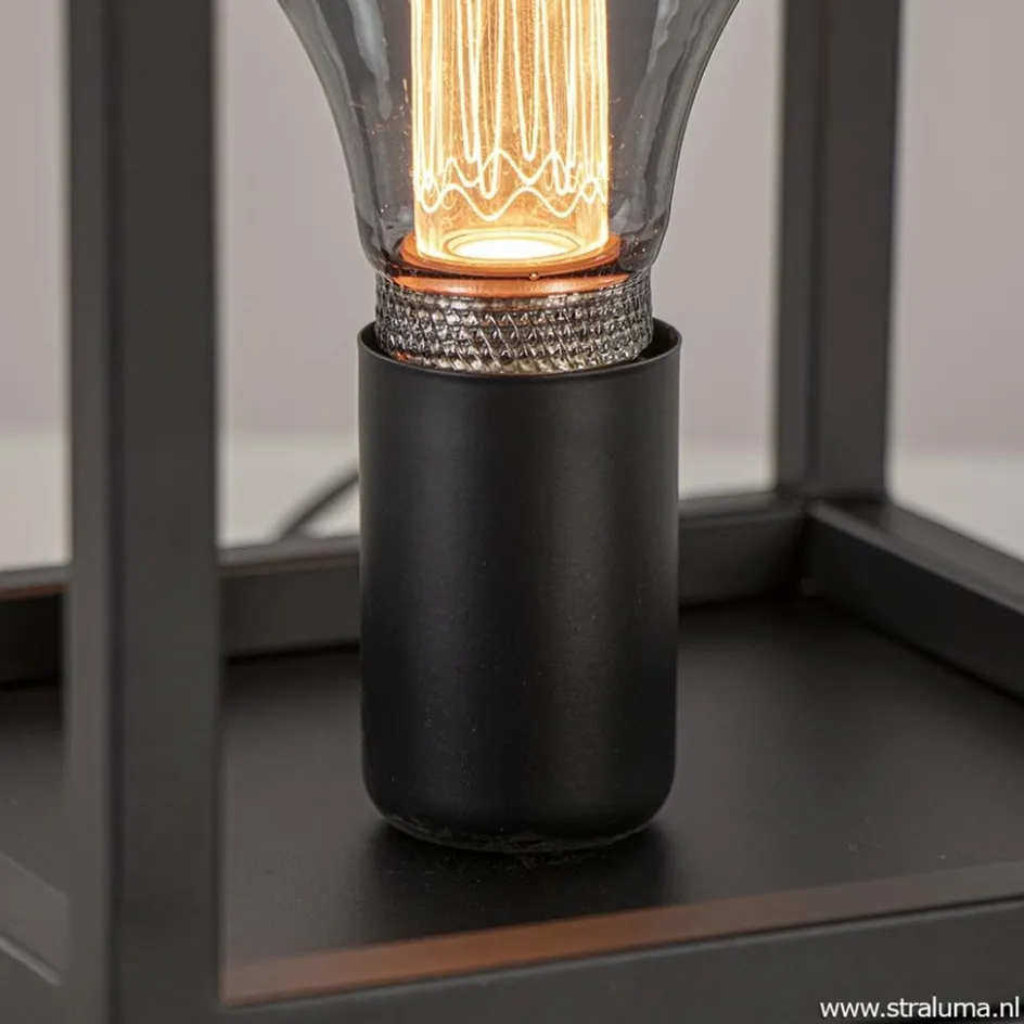 Vierkante tafellamp frame zwart modern>Straluma New