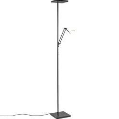 Vierkante uplighter zwart met verstelbare leesarm>Straluma Discount