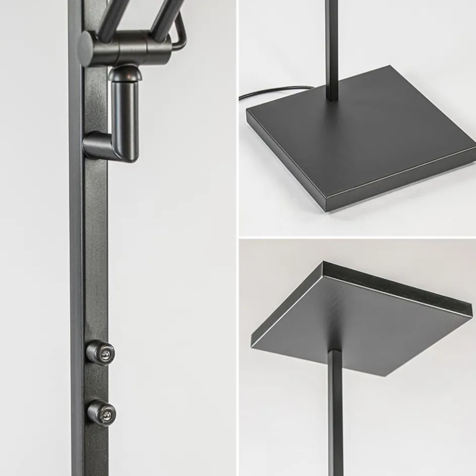 Vierkante uplighter zwart met verstelbare leesarm>Straluma Discount