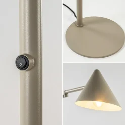 Vintage vloerlamp verstelbaar zandkleurig><noscript><img width=