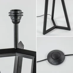 Vloerlamp Atrani zwart EXCL. KAP><noscript><img width=