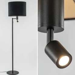 Vloerlamp Havana + leesspot zwart z/kap><noscript><img width=