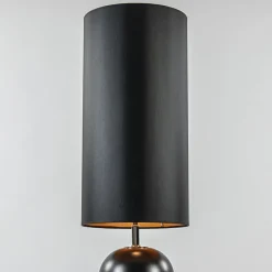 Vloerlamp hotel chic zwart met kap zwart/goud><noscript><img width=