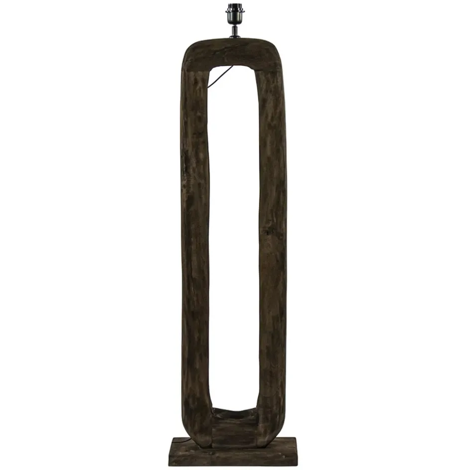 Vloerlamp Kelafo hout chocolade bruin exclusief kap>Straluma Hot