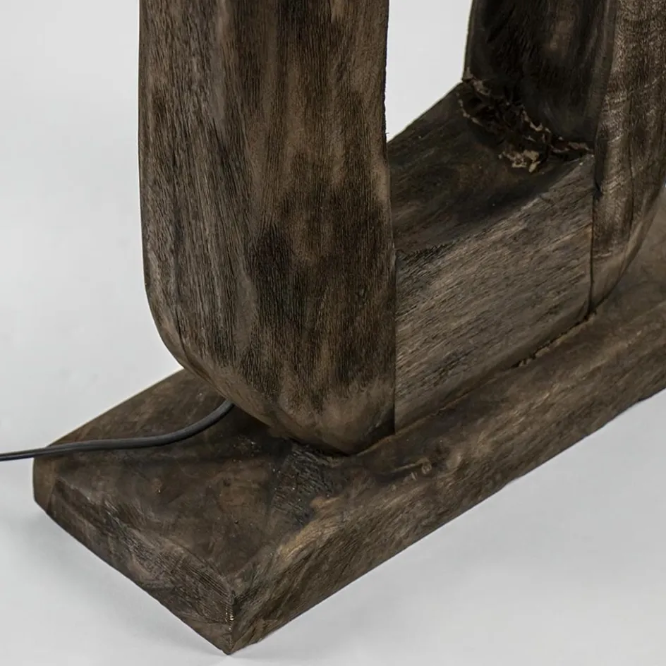 Vloerlamp Kelafo hout chocolade bruin exclusief kap>Straluma Hot