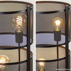 Vloerlamp 4L cilinder gaas zwart><noscript><img width=