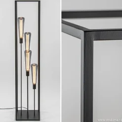Vloerlamp open frame zwart 4-lichts><noscript><img width=