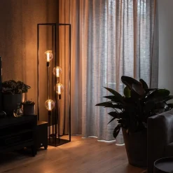 Vloerlamp open frame zwart 4-lichts><noscript><img width=