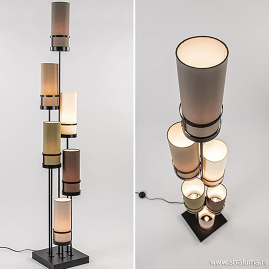 Vloerlamp Sixt 6l multicolor bruin>Straluma Hot