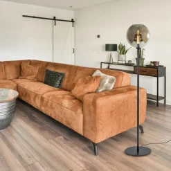 Vloerlamp zwart + smoke glas><noscript><img width=