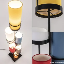 Vloerlamp zwart 6L multicolor rood><noscript><img width=