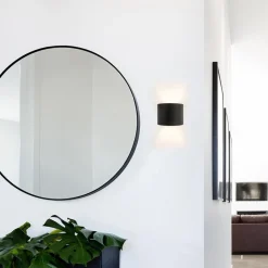 Wandlamp afgerond zwart/grijs stelklep g9><noscript><img width=