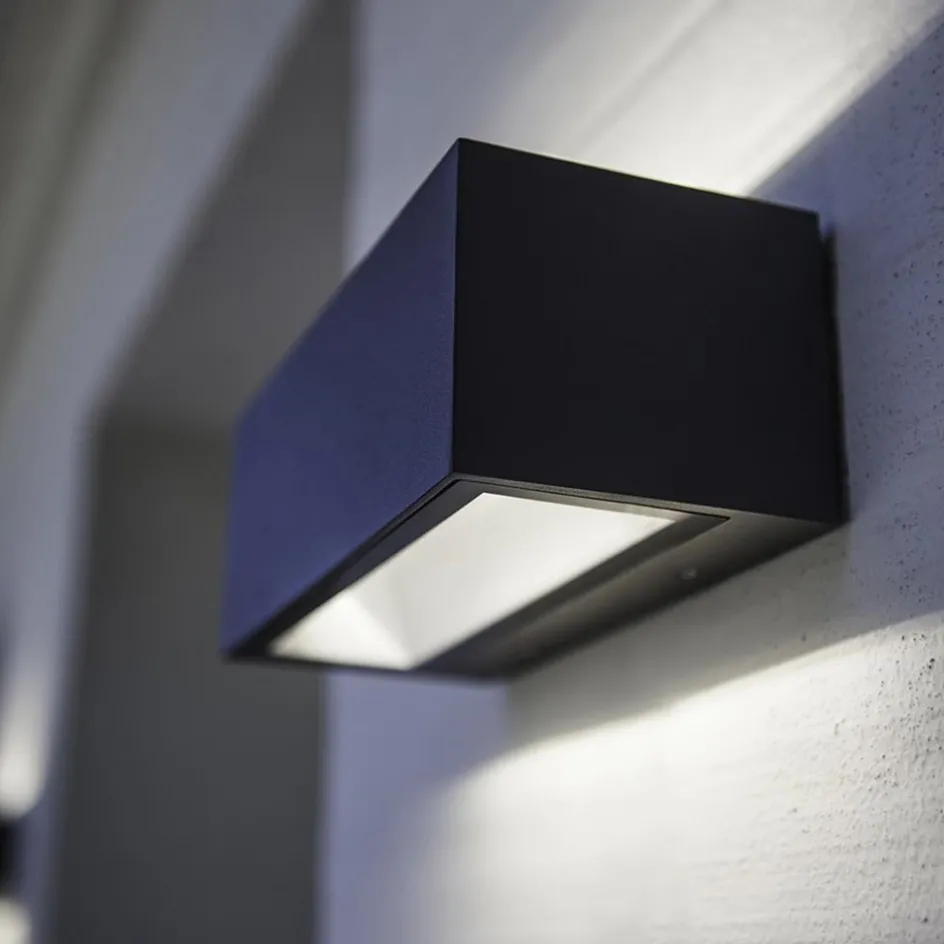 Wandlamp breed up+down antraciet IP54>Straluma New