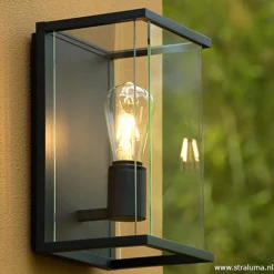 Wandlamp buiten antraciet/glas IP54><noscript><img width=