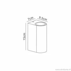 Wandlamp buiten up+down wit IP54><noscript><img width=