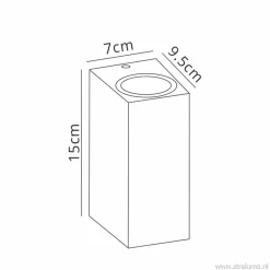 Wandlamp buiten wit up+down IP54><noscript><img width=