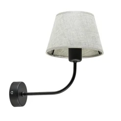 Wandlamp Chicago zwart/zandkleur kap>Straluma Outlet