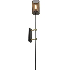 Wandlamp cilinder zwart/goud XL>Straluma Best