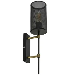 Wandlamp cilinder zwart/goud S>Straluma Hot