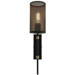 Wandlamp cilinder zwart/goud S><noscript><img width=
