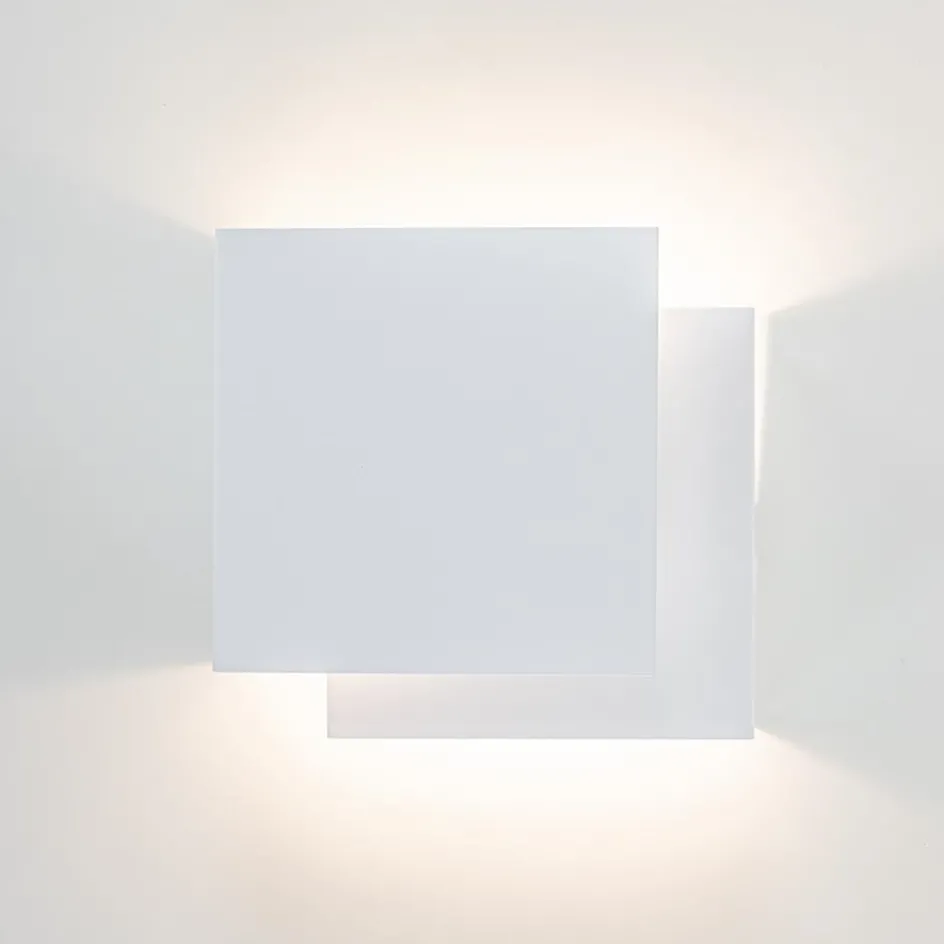 Wandlamp double square wit metaal>Straluma Online