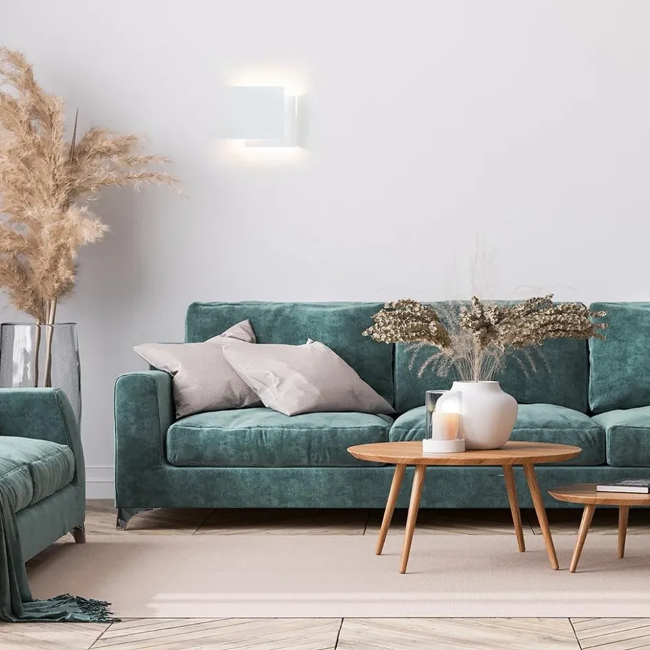 Wandlamp double square wit metaal>Straluma Online