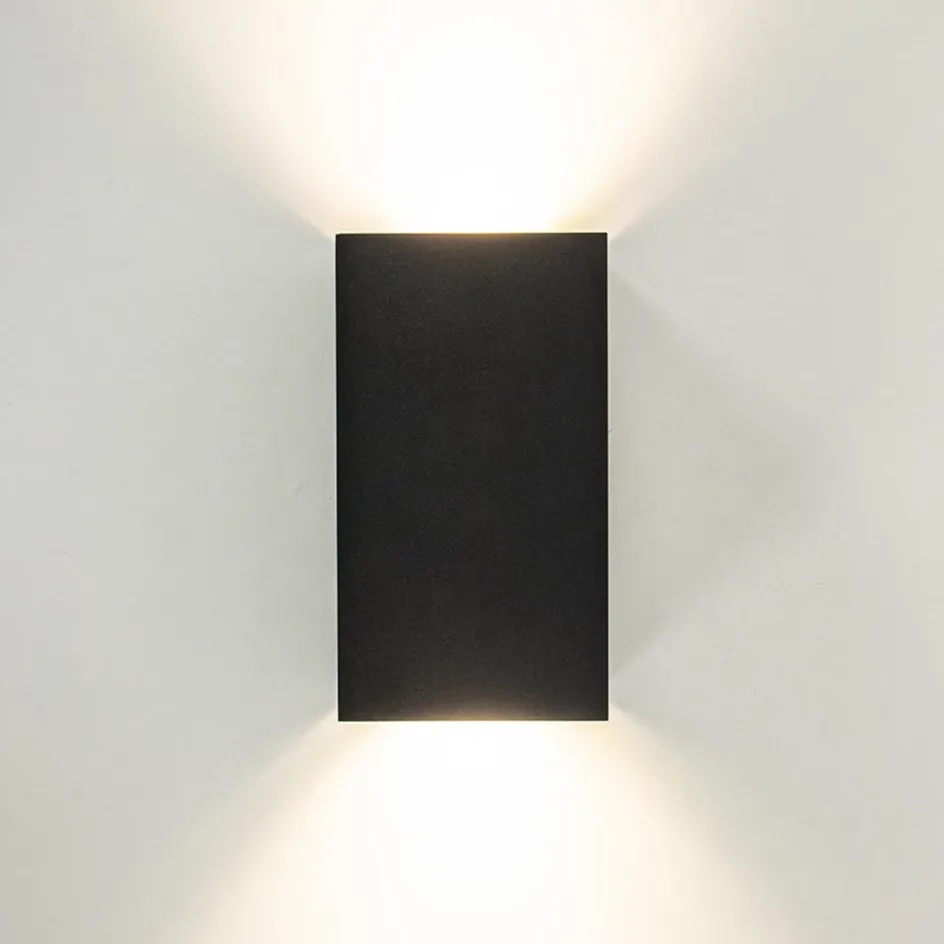 Wandlamp Eros rechthoek zwart 2xgu10>Straluma Discount