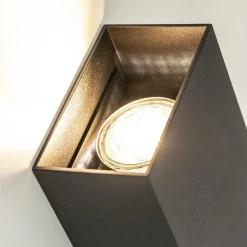 Wandlamp Eros rechthoek zwart 2xgu10><noscript><img width=