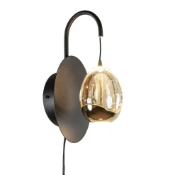 Wandlamp Golden Egg zwart/goud>Straluma