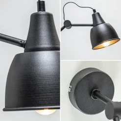 Wandlamp industrieel verstelbare arm zwart><noscript><img width=