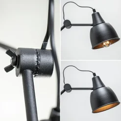 Wandlamp industrieel verstelbare arm zwart><noscript><img width=