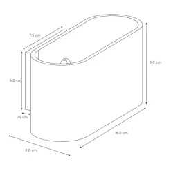 Wandlamp klein ovaal wit><noscript><img width=