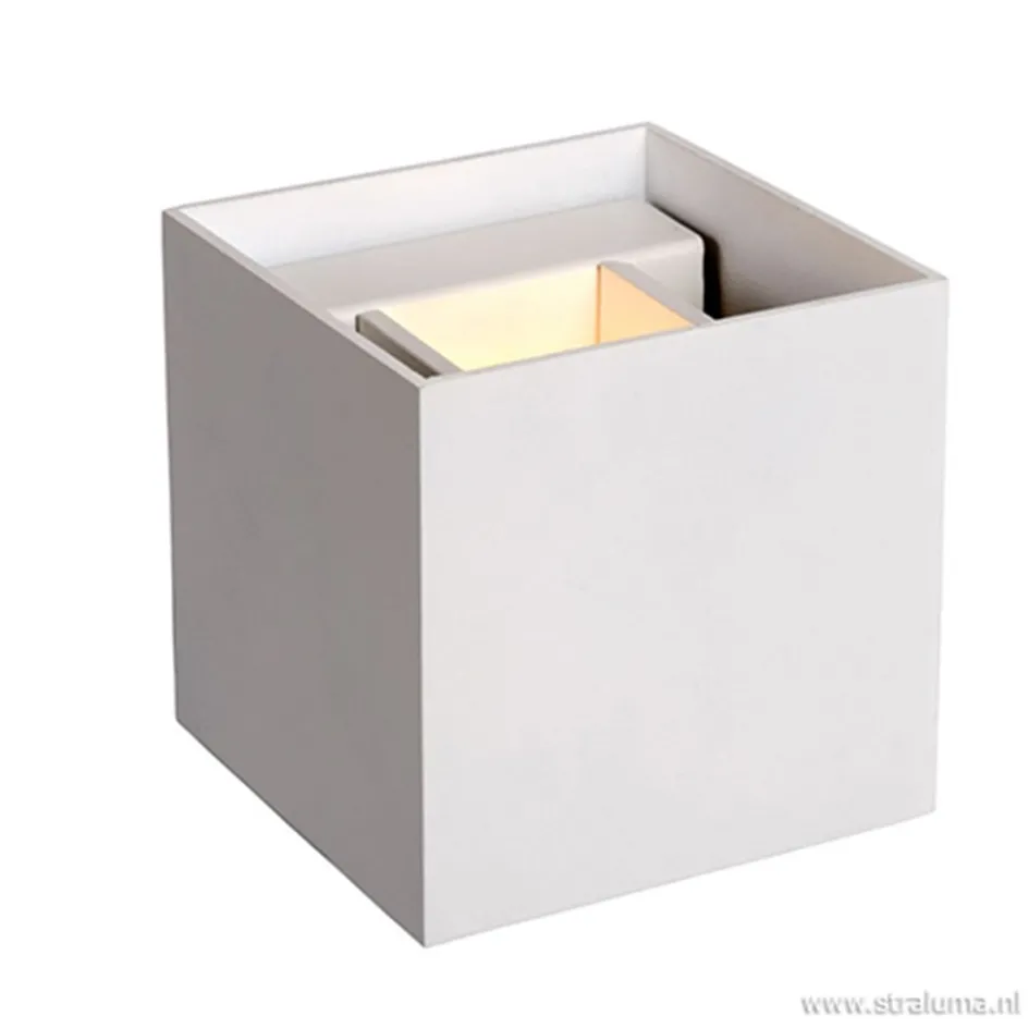 Wandlamp kubus wit verstelbaar incl. led>Straluma Outlet