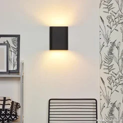 Wandlamp ovaal zwart 2xe14><noscript><img width=