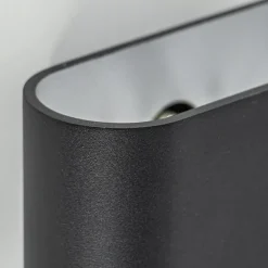 Wandlamp ovaal zwart/zilver g9><noscript><img width=