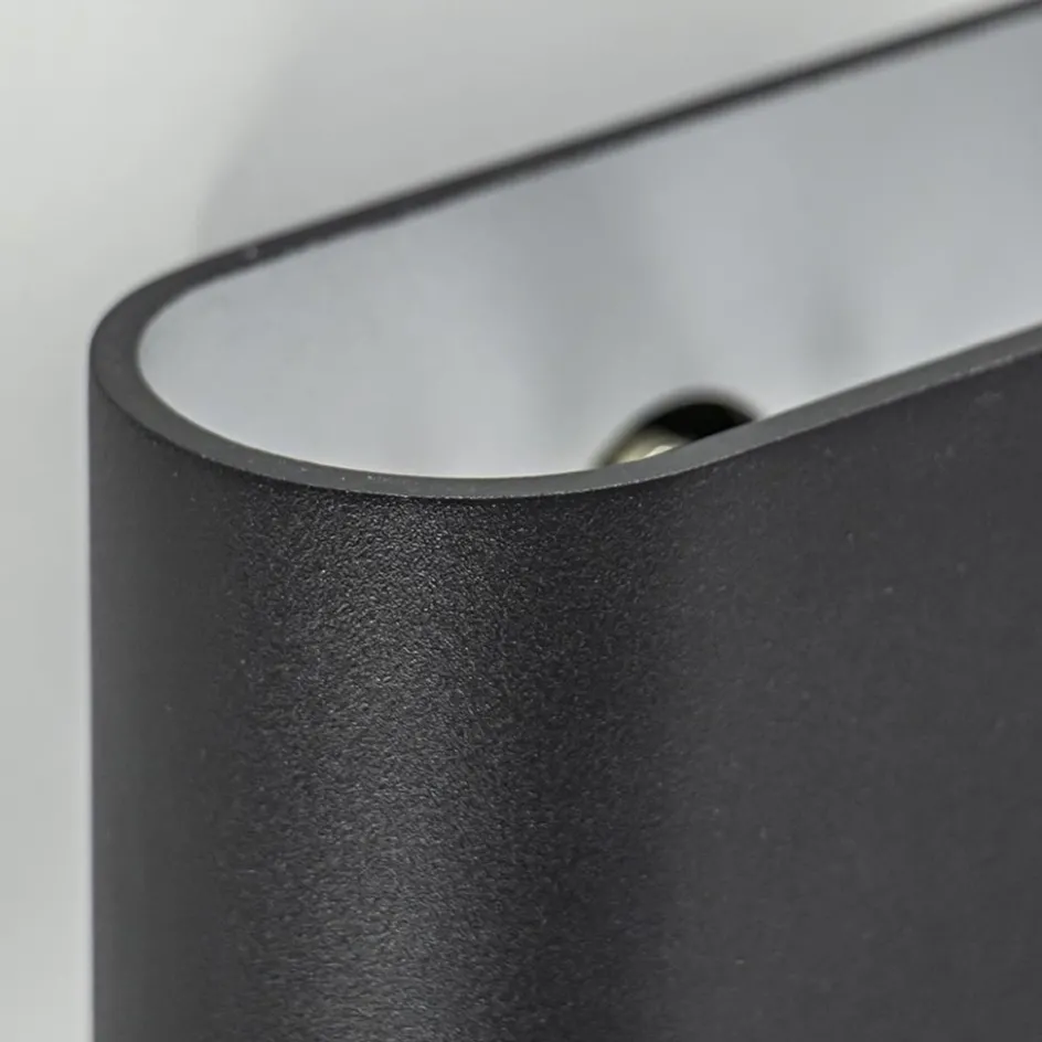 Wandlamp ovaal zwart/zilver g9>Straluma