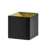 Wandlamp Stretto kubus zwart/goud>Straluma