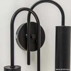 Wandlamp toog dubbel zwart><noscript><img width=