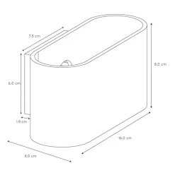 Wandlamp Xera ovaal zwart/goud><noscript><img width=
