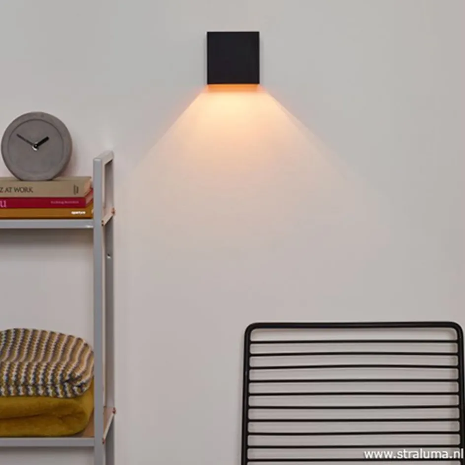 Wandlamp Xio kubus zwart/goud inclusief G9>Straluma Sale
