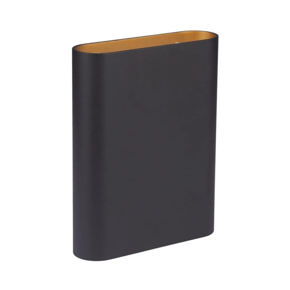 Wandlamp zwart/goud ovaal dimbaar>Straluma Sale