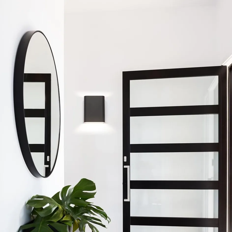 Wandlamp zwart/goud ovaal dimbaar>Straluma Sale