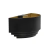 Wandlamp zwart/goud up+down langwerpig>Straluma Discount