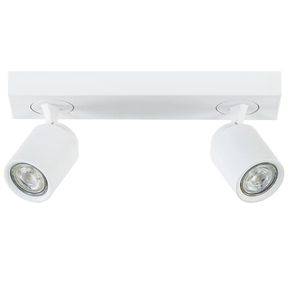Witte 2-lichts opbouwspot GU10 verstelbaar>Straluma Discount