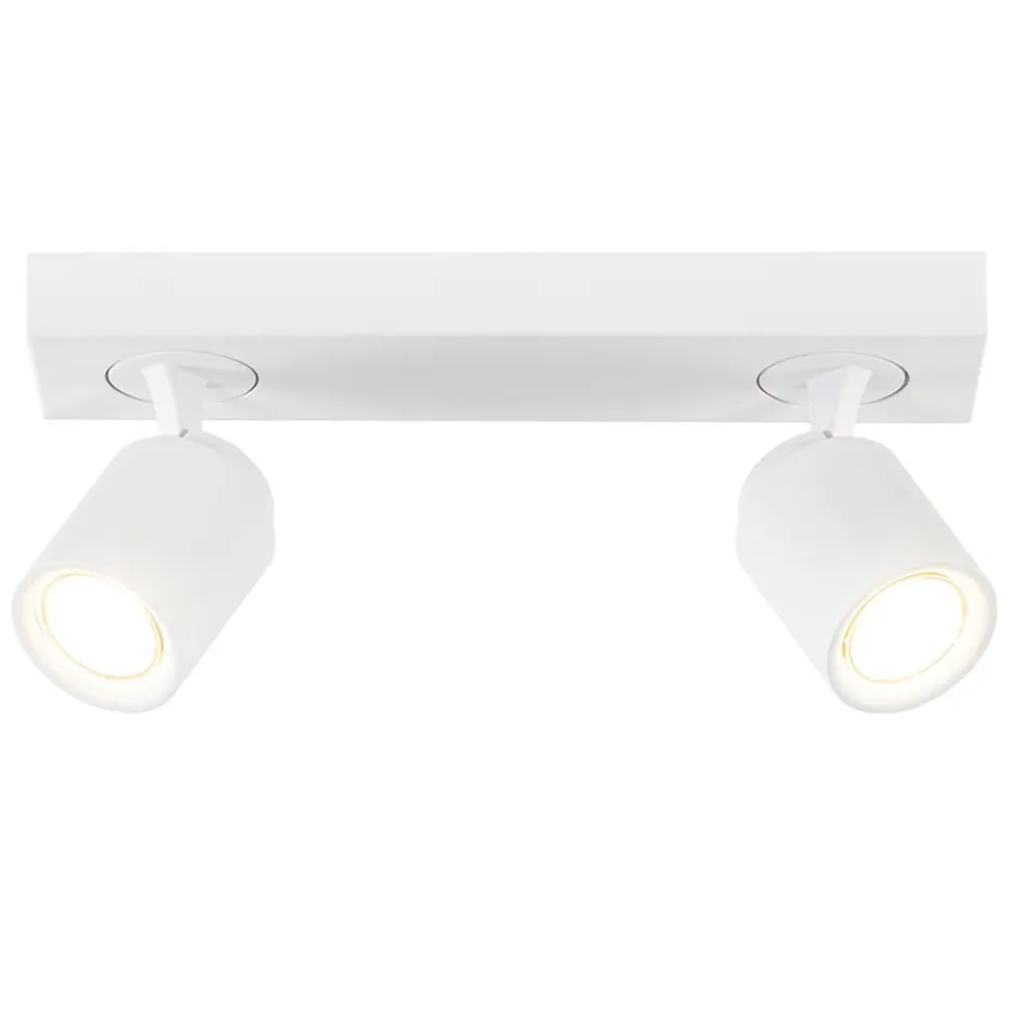Witte 2-lichts opbouwspot GU10 verstelbaar>Straluma Discount