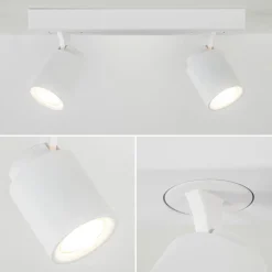 Witte 2-lichts opbouwspot GU10 verstelbaar><noscript><img width=