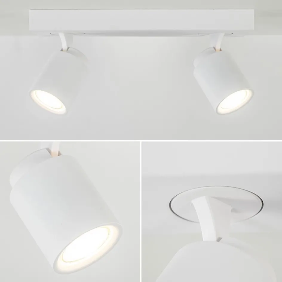 Witte 2-lichts opbouwspot GU10 verstelbaar>Straluma Discount